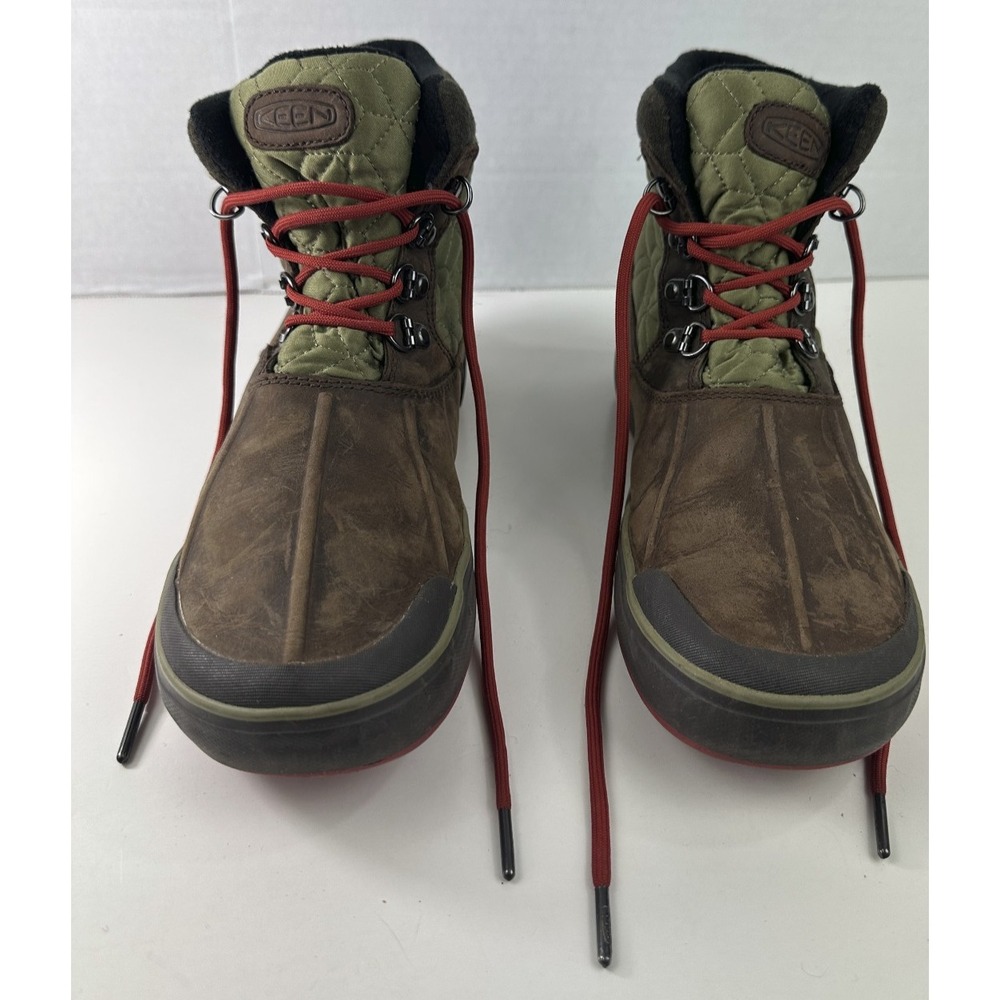 Keen Elsa Boot II Quilted Brown Green Red Lace Waterproof Bootie Women's 9.5 - Picture 8 of 13